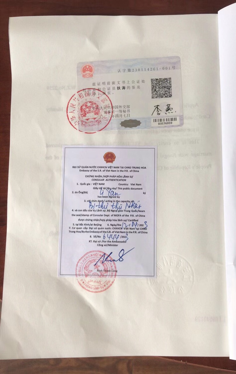 Chứng nhận lãnh sự | Chuẩn bị hồ sơ kết hôn với người Trung Quốc