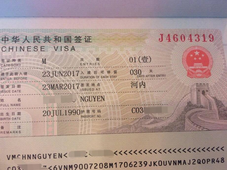 Hướng dẫn xin visa du lịch Trung Quốc
