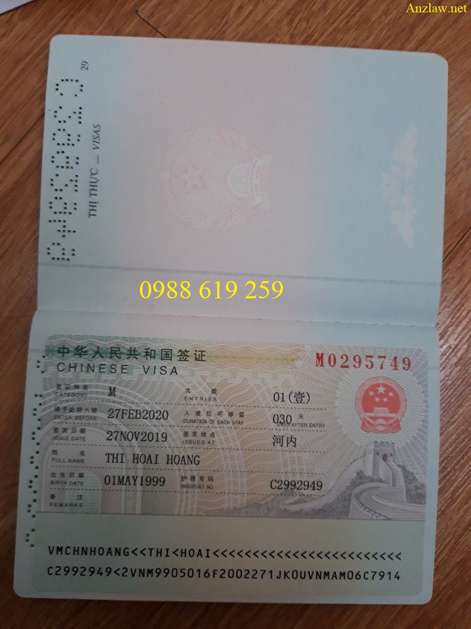 Dịch vụ làm visa thương mại Trung Quốc chuẩn nhất