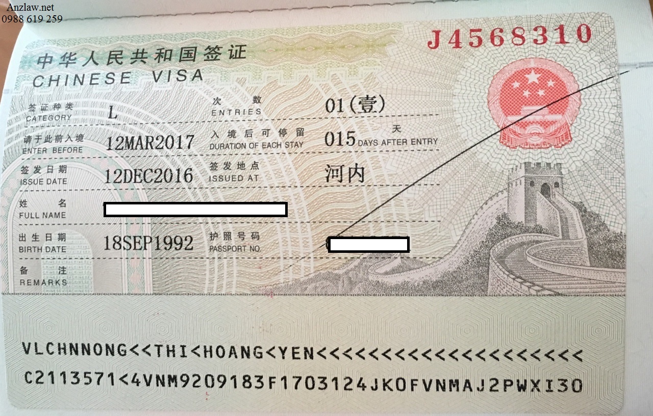 Dịch vụ làm visa du lịch Trung Quốc uy tín nhất