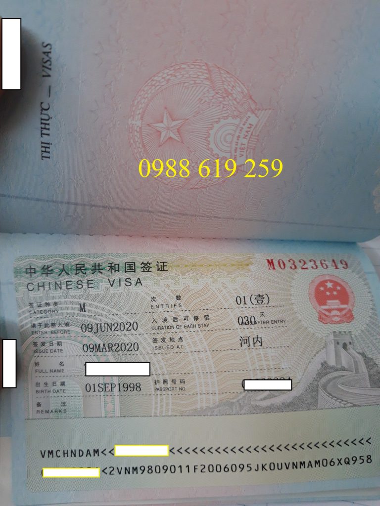 Dịch vụ làm visa Trung Quốc khẩn