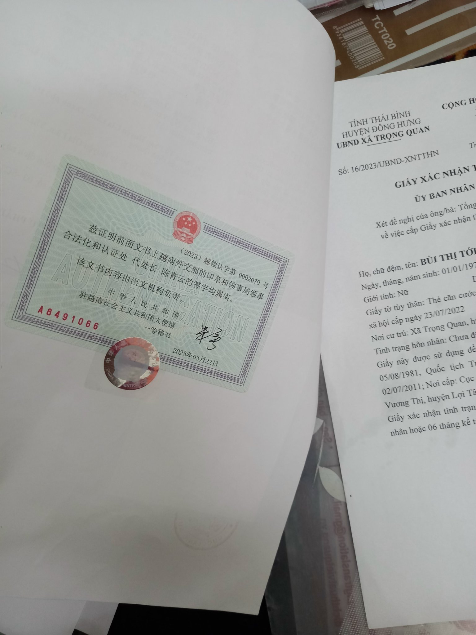 Hợp pháp hóa lãnh sự | Giấy kết hôn tại Việt Nam có dùng được ở Trung Quốc không?