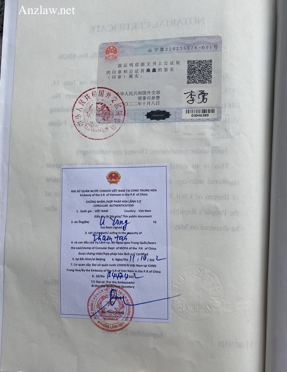 Chứng nhận lãnh sự | Giấy tờ cần thiết khi đăng ký kết hôn với người Trung Quốc tại Việt Nam