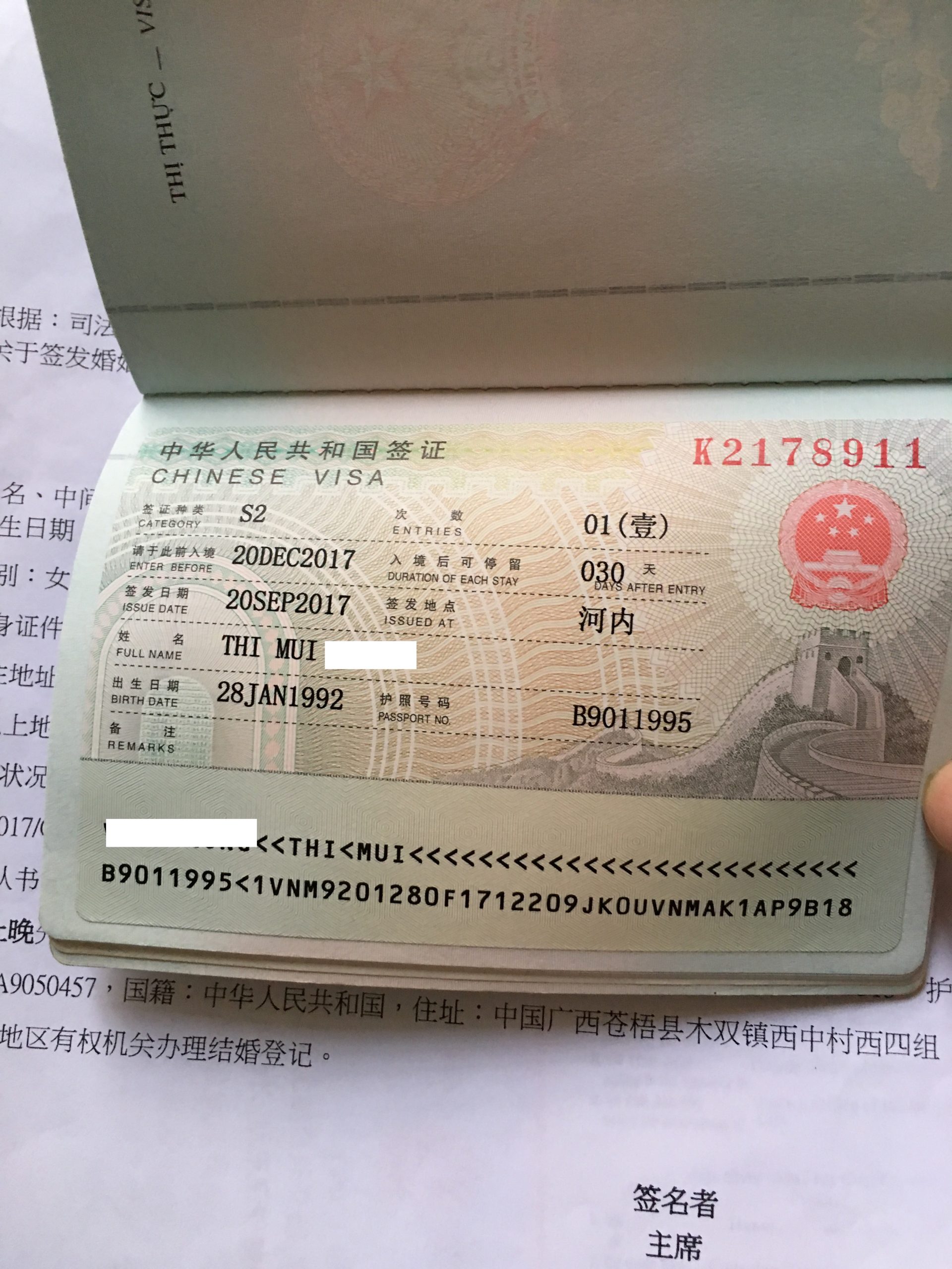 Visa kết hôn Trung Quốc | Thủ tục pháp lý lấy chồng Trung Quốc 