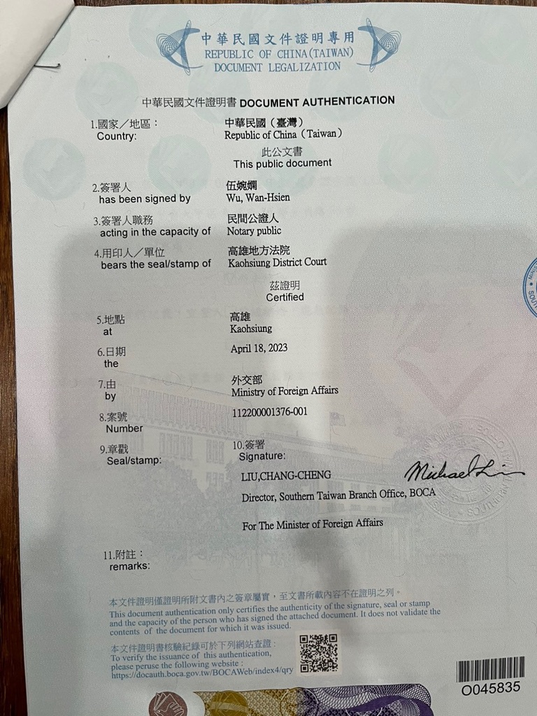 Chứng nhận lãnh sự | Dịch vụ làm giấy tờ kết hôn với người Đài Loan