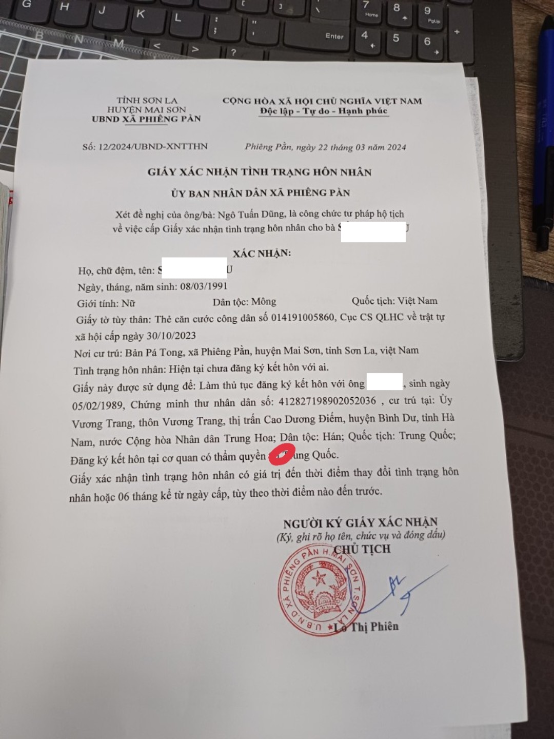 Làm visa kết hôn Trung Quốc vắng mặt người Trung Quốc