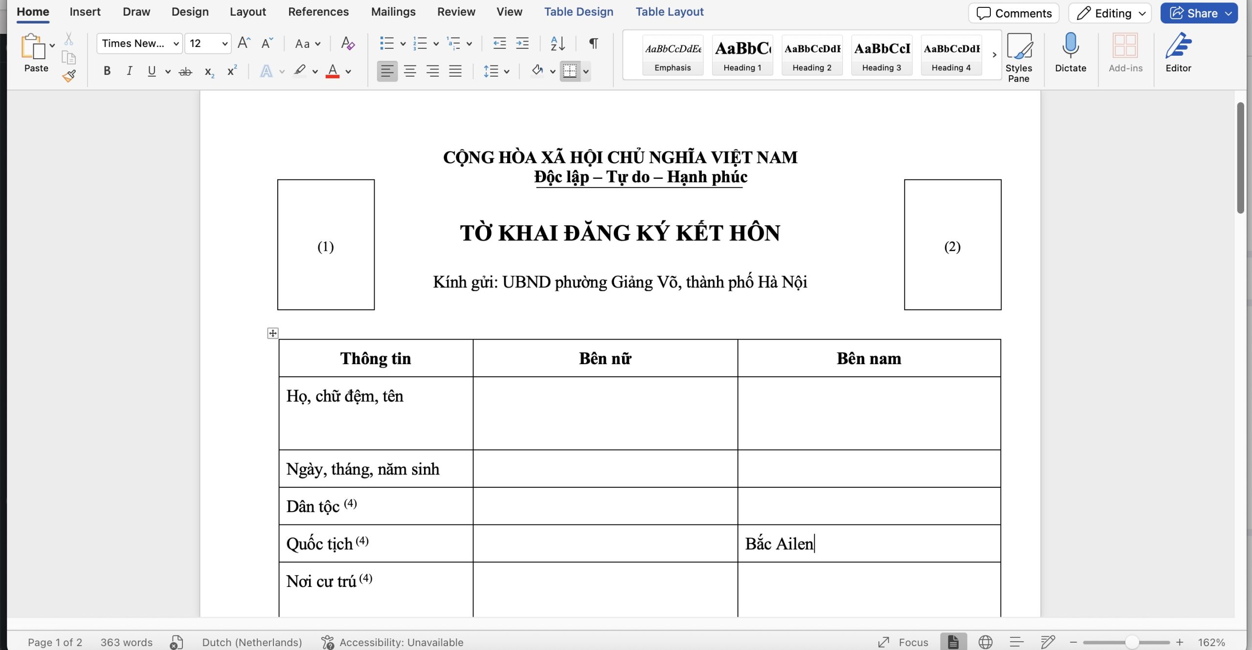 Hướng dẫn chuẩn bị hồ sơ kết hôn với người Bắc Ailen