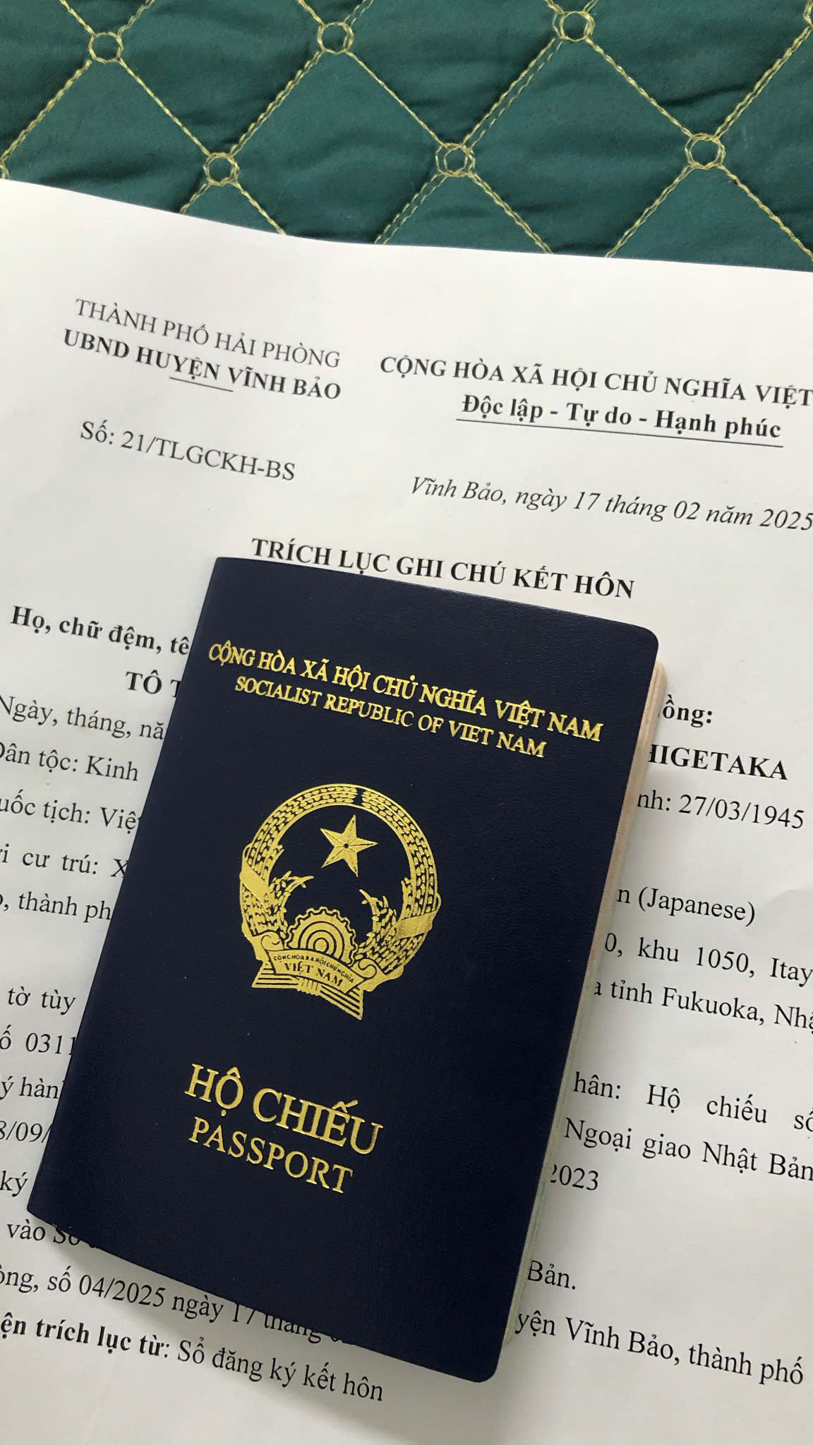Chuẩn bị hồ sơ xin visa kết hôn Nhật Bản