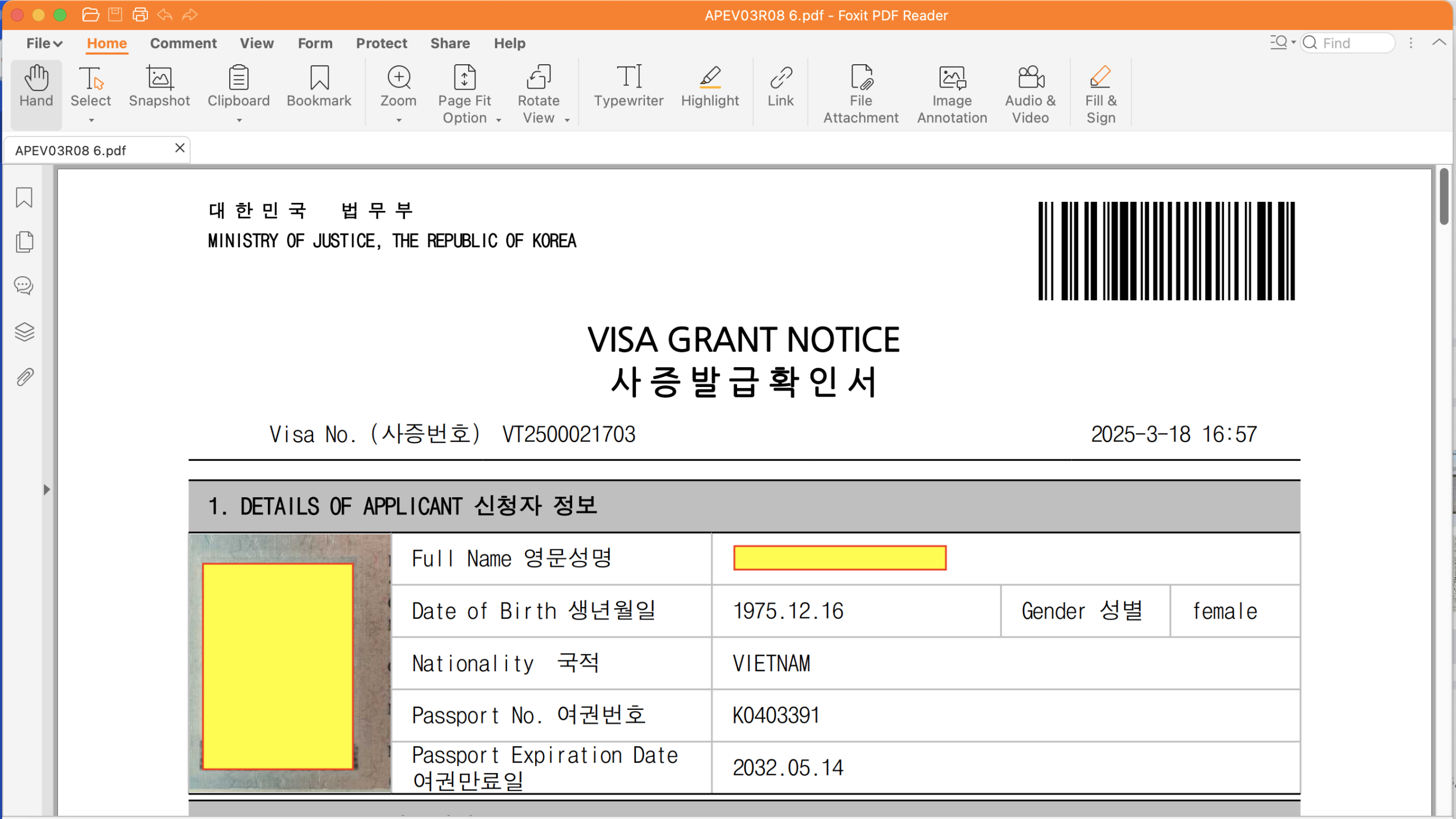 Visa kết hôn để sang Hàn Quốc sinh sống làm việc