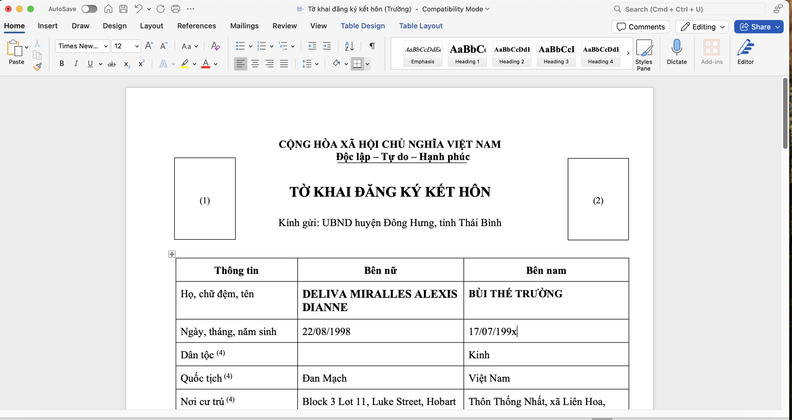 Hướng dẫn chuẩn bị hồ sơ đăng ký kết hôn với người Đan Mạch